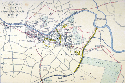 /data/Maps/City and Town Maps/PLAN OF LUCKNOW SHOWING OPERATION IN 1857-58.jpg